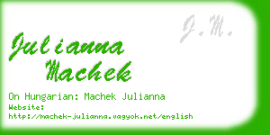 julianna machek business card